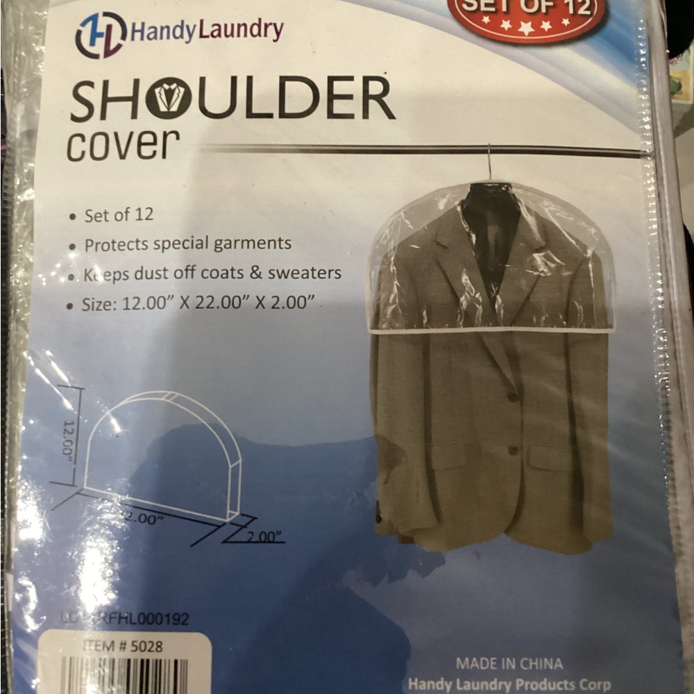 New Handy Laundry Shoulder Covers  set of 12 12”x22”x2”
